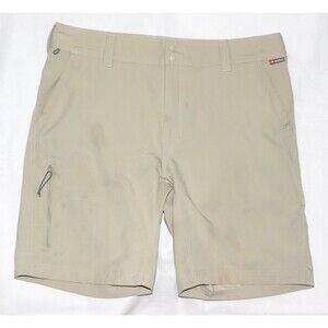 SIMMS Fishing Men's Performance Stretch Outdoor Zip Pockets Cargo Shorts Size 34